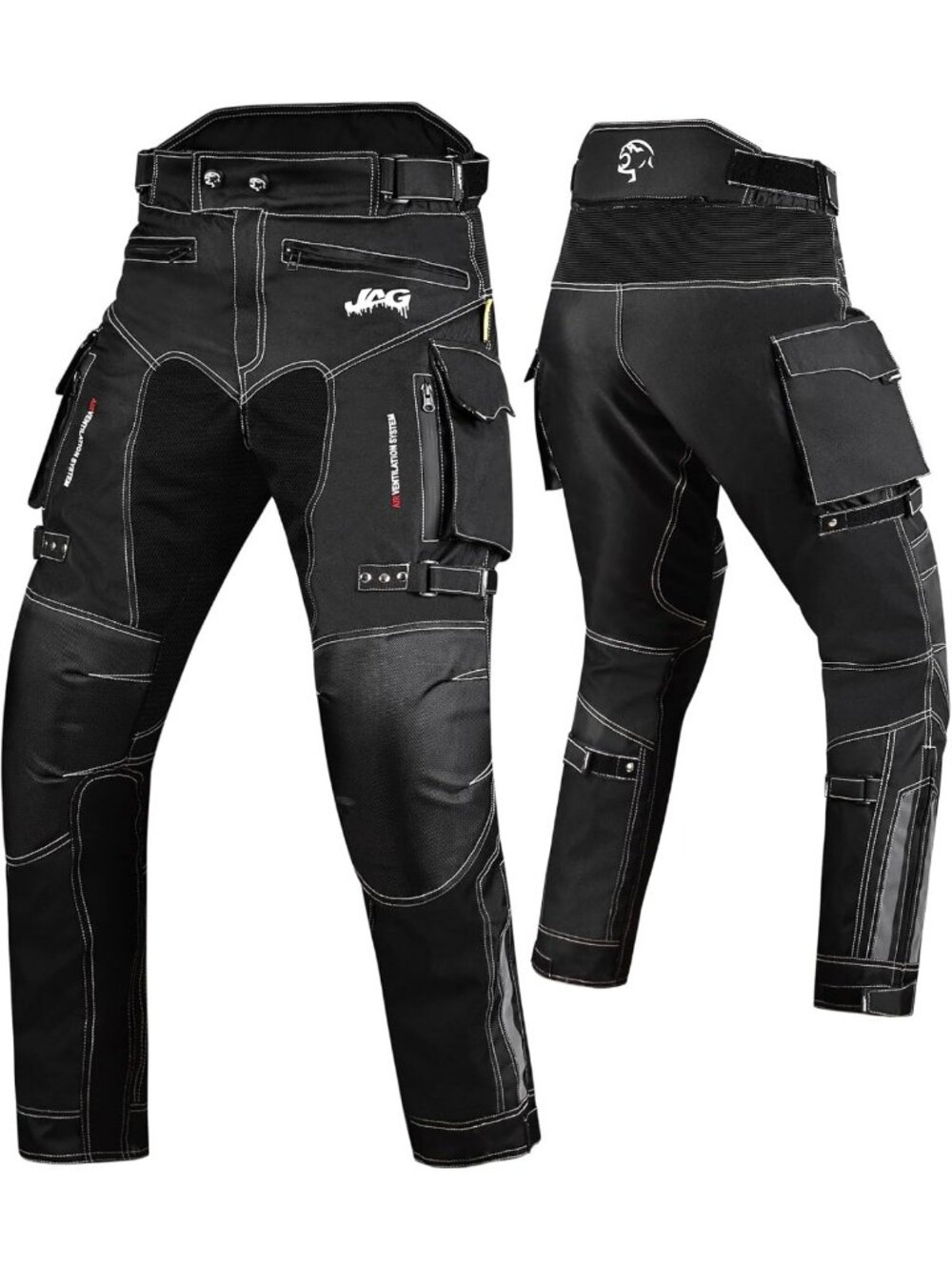 Stylish Motorcycle Protective Pants with Armor, Water-Resistant Cordura Fabric
